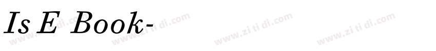 Is E  Book字体转换